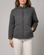 Women's Box Quilted Zip Up Padded Jacket