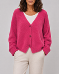 Women's V Neck Button Front Knit Cardigan