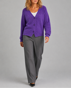 Women's V Neck Button Front Knit Cardigan