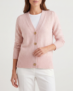 Women's Knit V Neck Button Up Cardigan