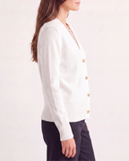 Women's Knit V Neck Button Up Cardigan