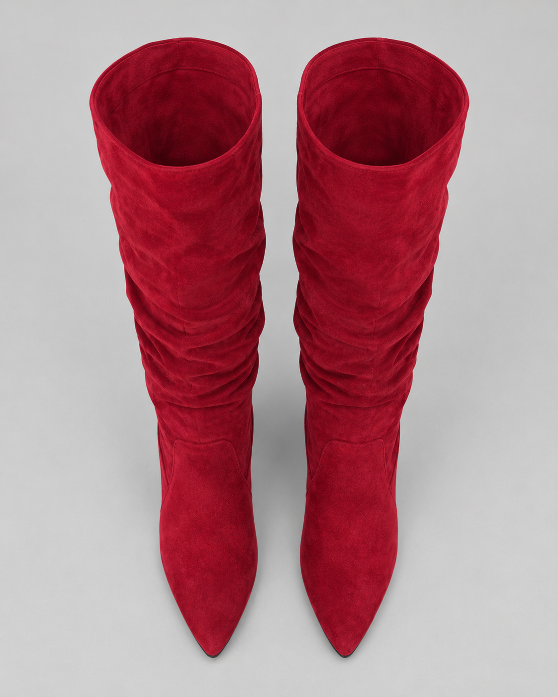 Women's Slouch Knee High Boots with Pointed Toe and Block Heel