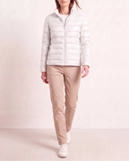 Women's Lightweight Quilted Stand Collar Zip Up Puffer Jacket