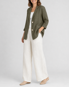 Women's Tailored Notch Lapel Button Up Blazer