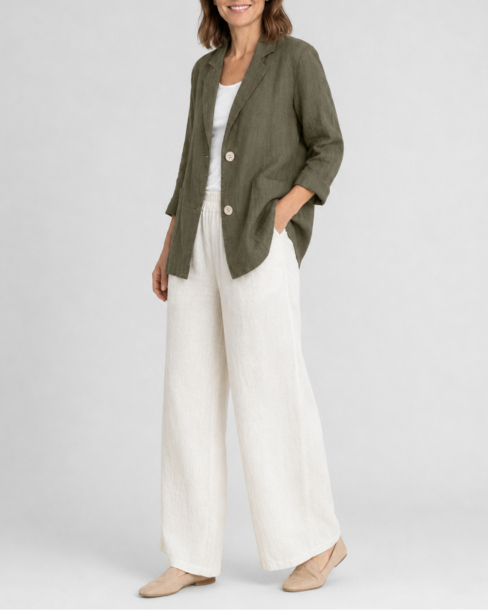 Women's Tailored Notch Lapel Button Up Blazer