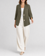 Women's Tailored Notch Lapel Button Up Blazer