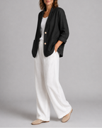 Women's Tailored Notch Lapel Button Up Blazer