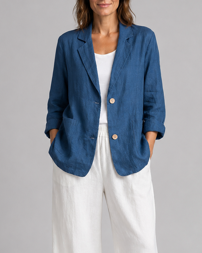 Women's Tailored Notch Lapel Button Up Blazer