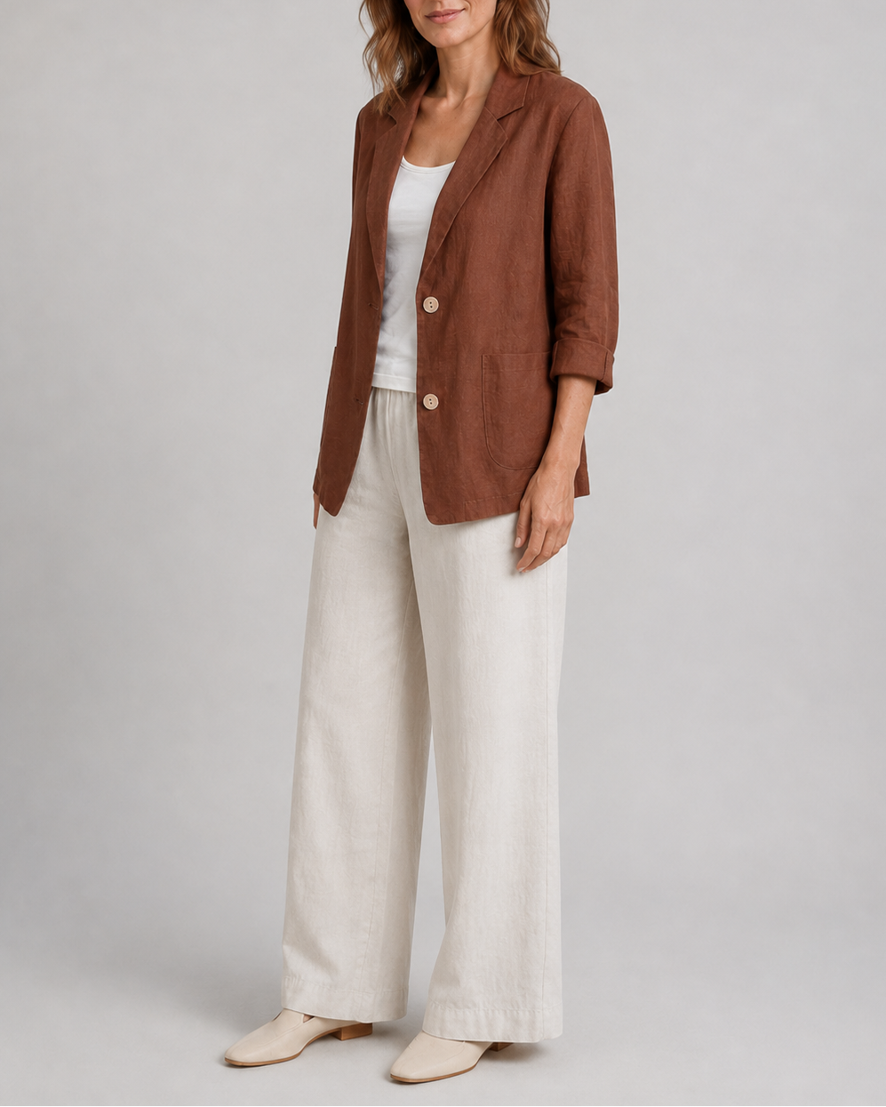 Women's Tailored Notch Lapel Button Up Blazer