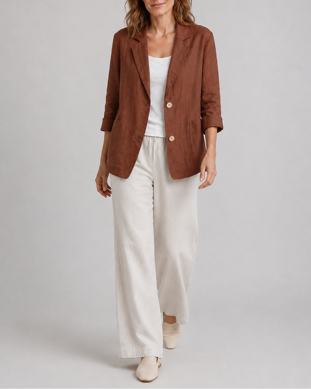Women's Tailored Notch Lapel Button Up Blazer