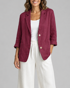 Women's Tailored Notch Lapel Button Up Blazer