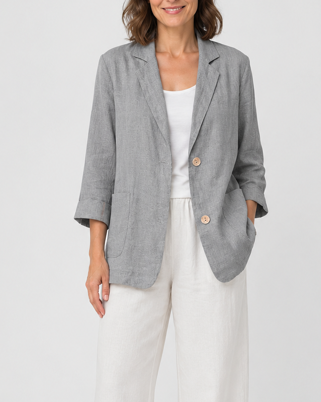 Women's Tailored Notch Lapel Button Up Blazer