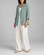 Women's Tailored Notch Lapel Button Up Blazer