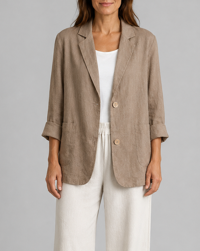 Women's Tailored Notch Lapel Button Up Blazer