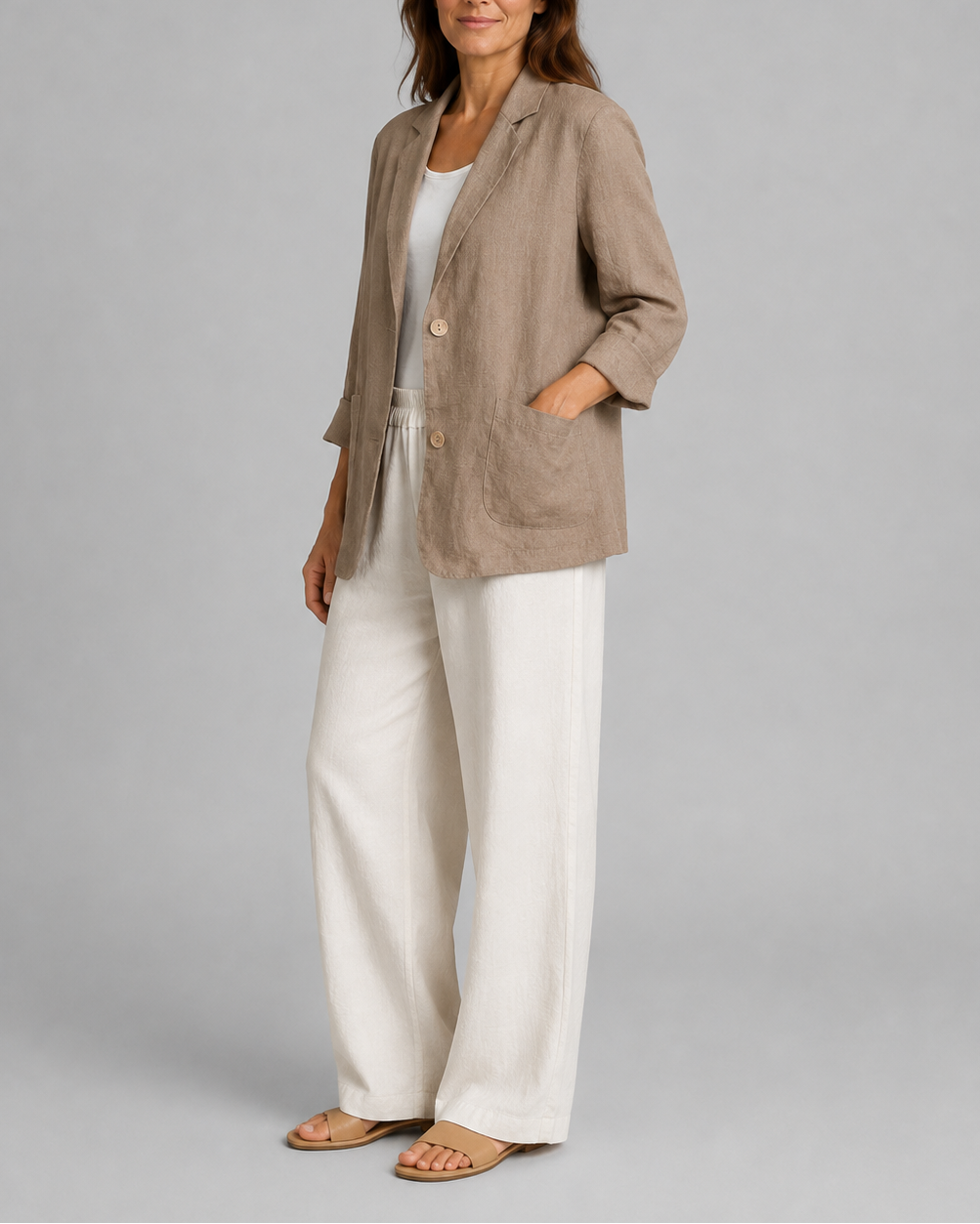 Women's Tailored Notch Lapel Button Up Blazer