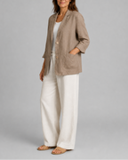 Women's Tailored Notch Lapel Button Up Blazer