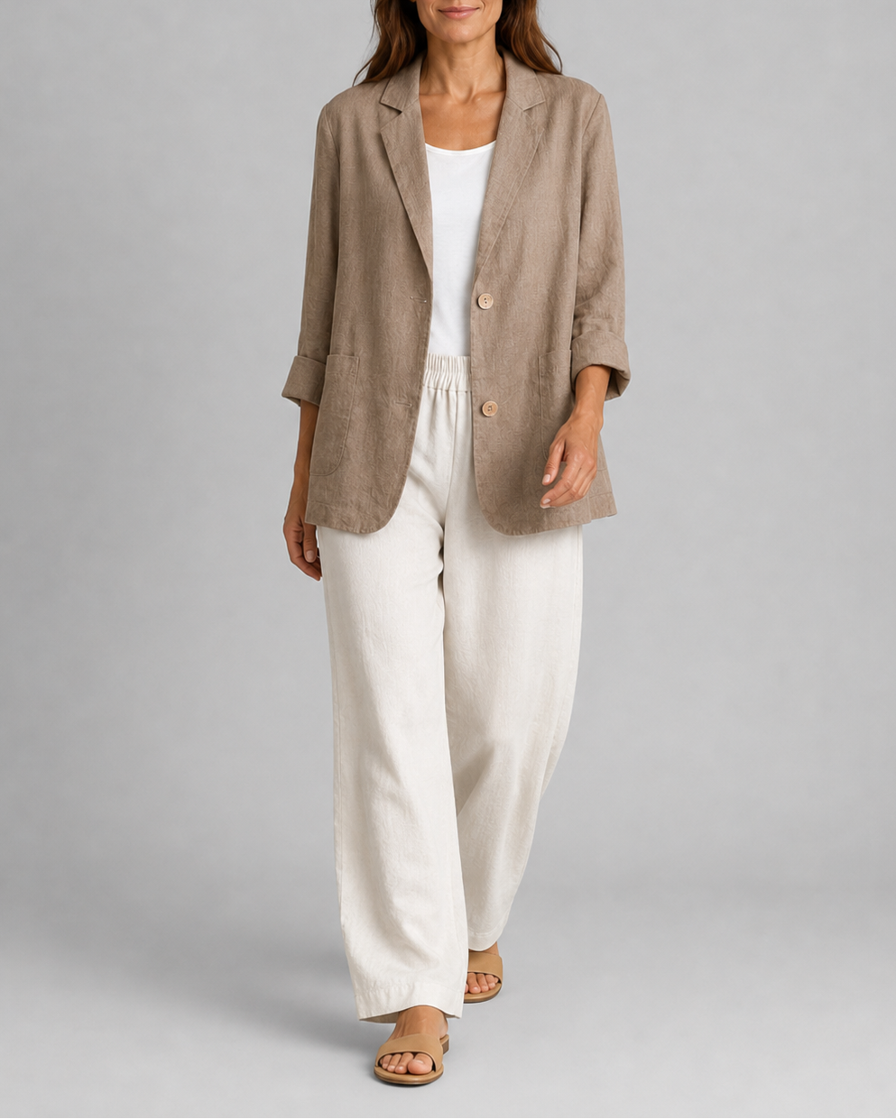 Women's Tailored Notch Lapel Button Up Blazer
