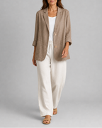 Women's Tailored Notch Lapel Button Up Blazer
