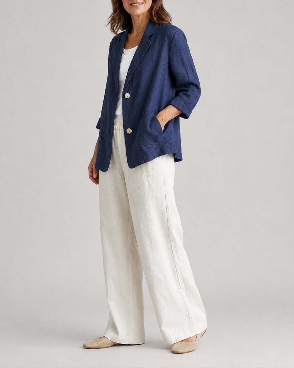 Women's Tailored Notch Lapel Button Up Blazer