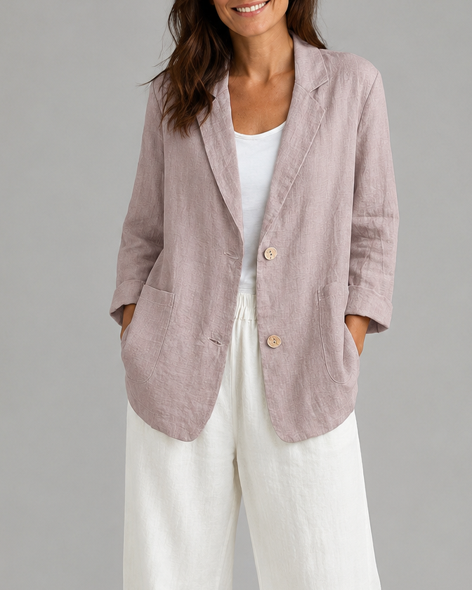 Women's Tailored Notch Lapel Button Up Blazer