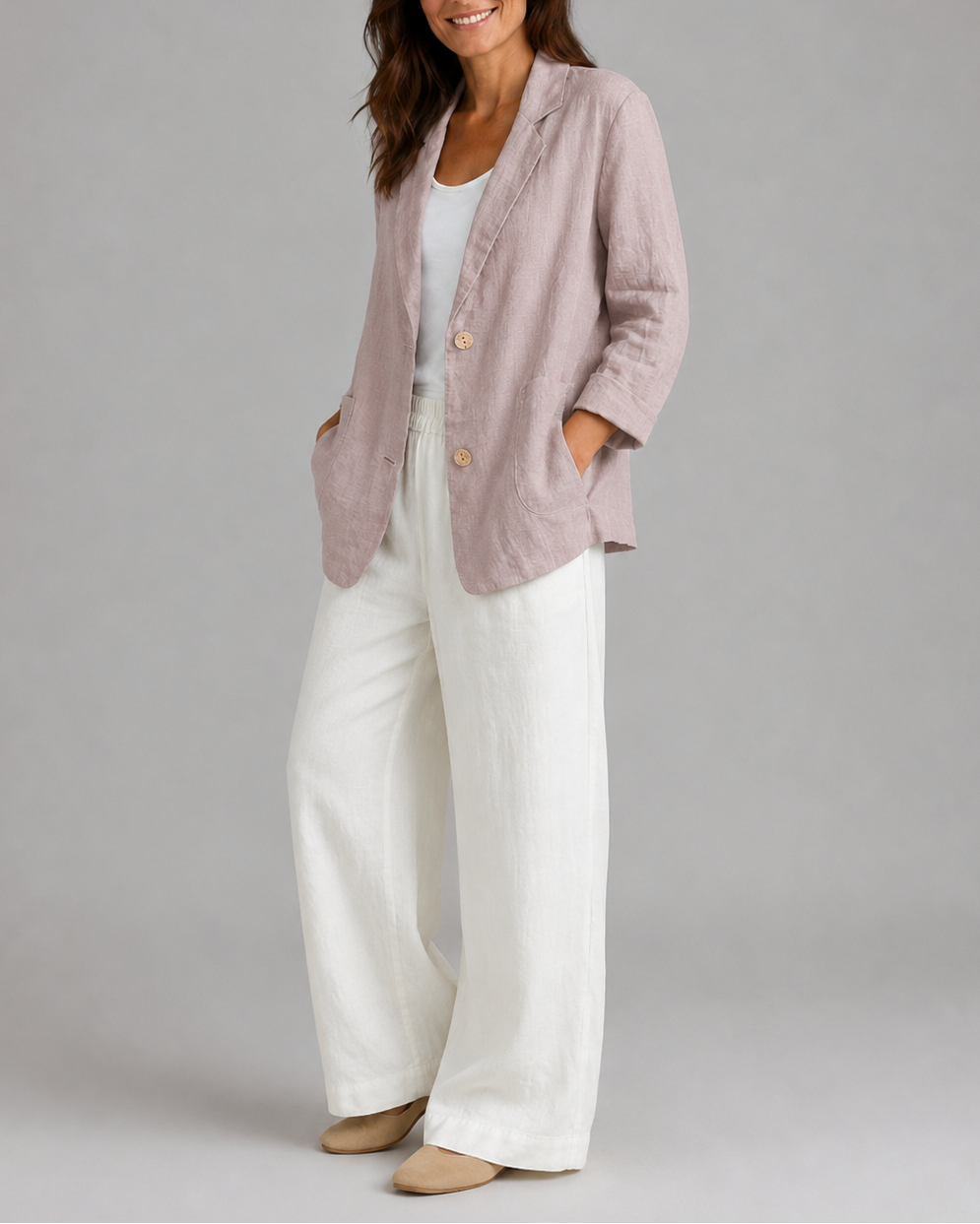 Women's Tailored Notch Lapel Button Up Blazer