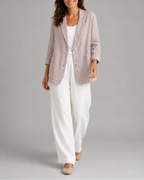 Women's Tailored Notch Lapel Button Up Blazer