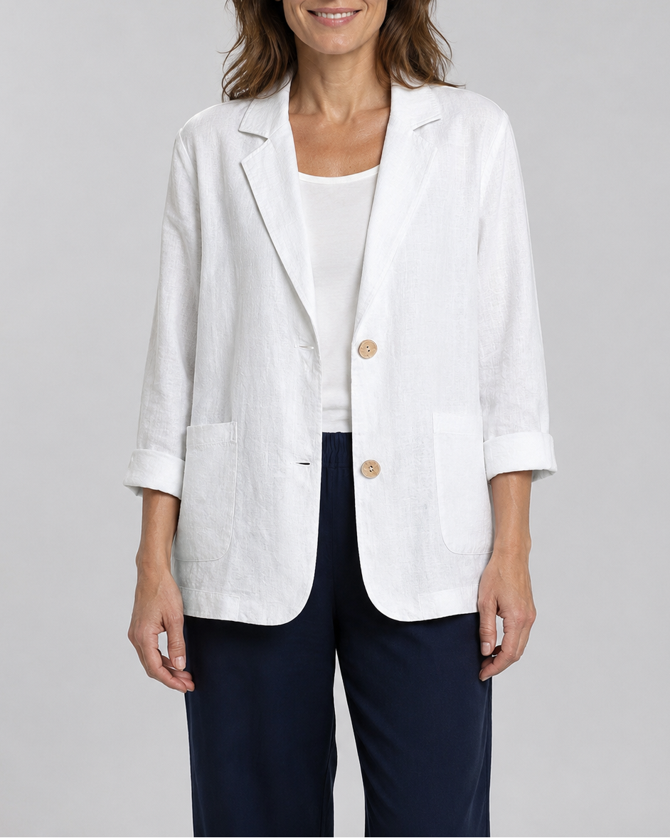 Women's Tailored Notch Lapel Button Up Blazer