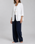 Women's Tailored Notch Lapel Button Up Blazer
