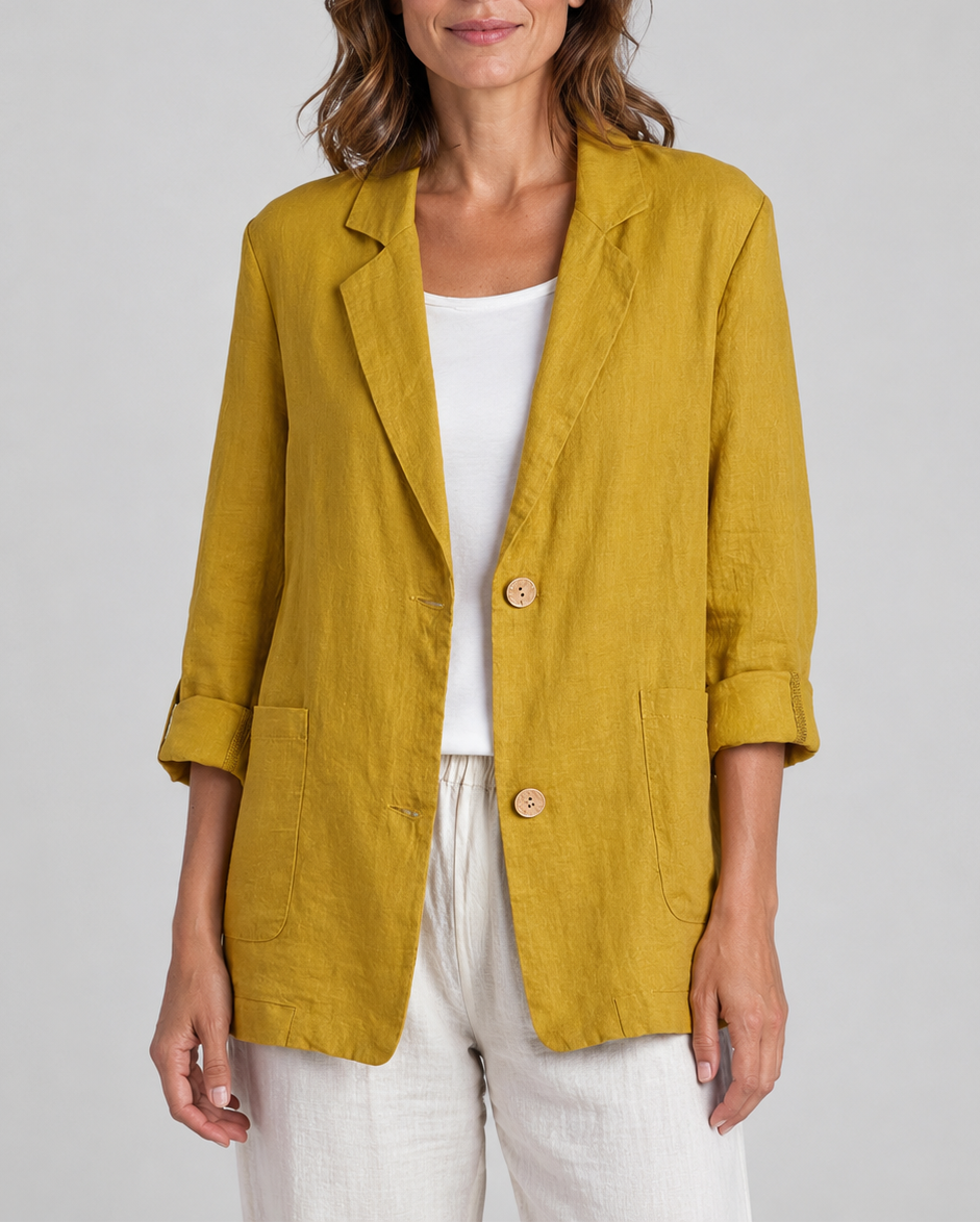 Women's Tailored Notch Lapel Button Up Blazer