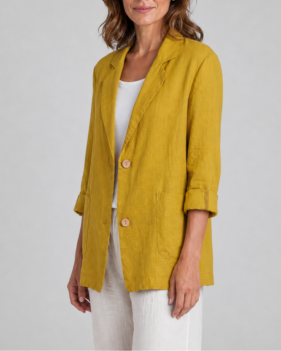 Women's Tailored Notch Lapel Button Up Blazer