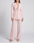 Women's Tailored Single Breasted Blazer and Wide Leg Trouser Suit Set