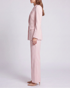 Women's Tailored Single Breasted Blazer and Wide Leg Trouser Suit Set