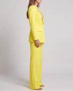 Women's Tailored Single Breasted Blazer and Wide Leg Trouser Suit Set