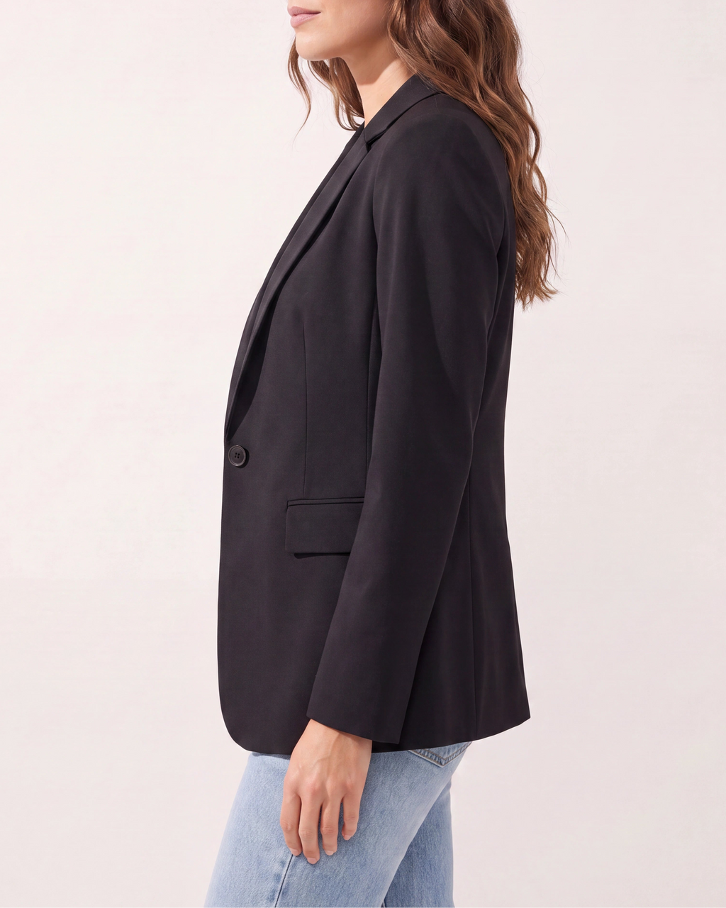 Women's Tailored Single Button Notch Lapel Workwear Blazer