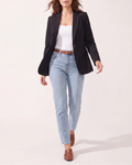 Women's Tailored Single Button Notch Lapel Workwear Blazer