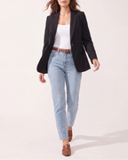 Women's Tailored Single Button Notch Lapel Workwear Blazer