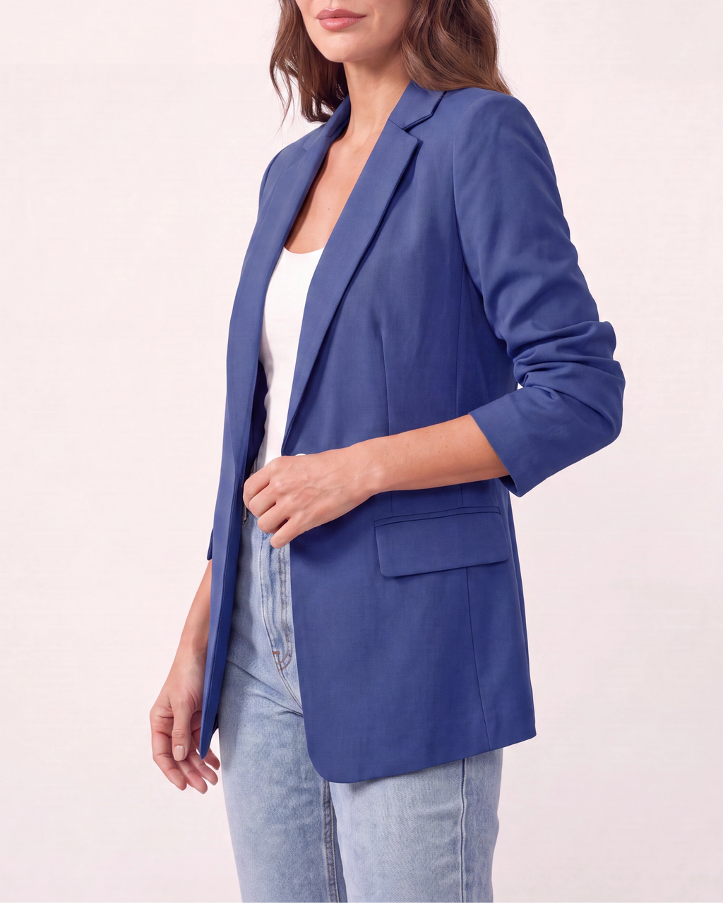 Women's Tailored Single Button Notch Lapel Workwear Blazer