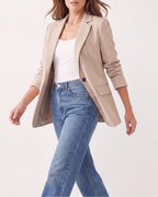 Women's Tailored Single Button Notch Lapel Workwear Blazer