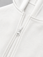 Women's Soft Longline Hooded Coat with Zip Front and Drawstring Hem