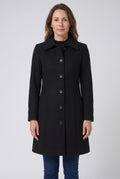 Women's Single Breasted Coat with Button Front and Collar