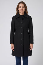 Women's Single Breasted Coat with Button Front and Collar