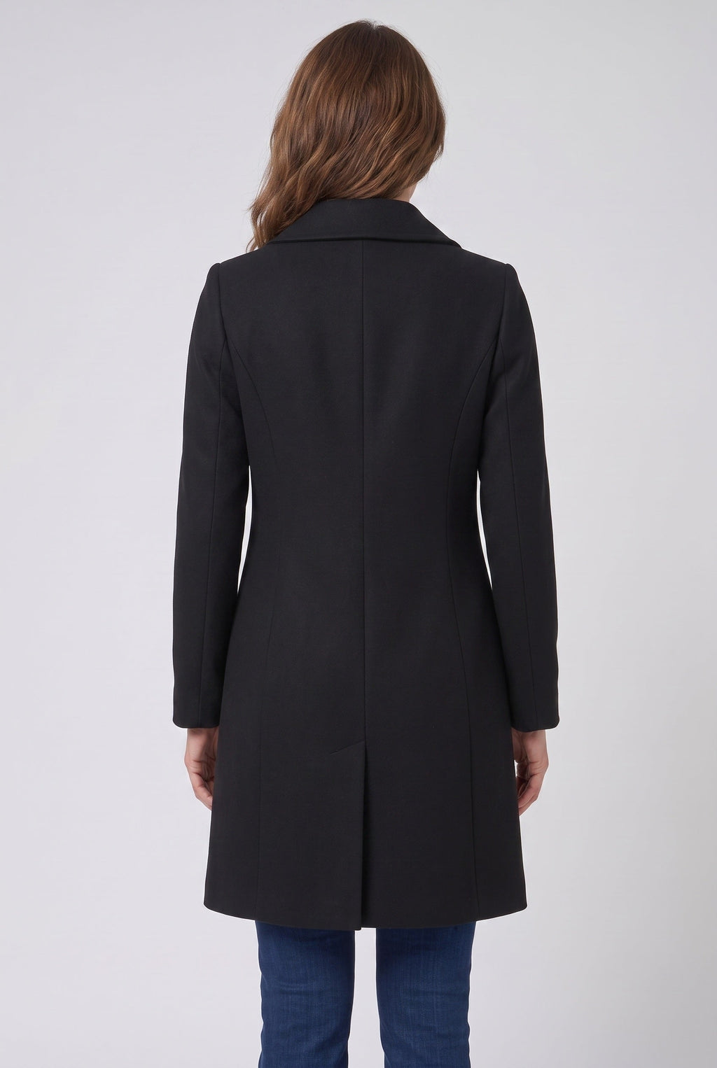 Women's Single Breasted Coat with Button Front and Collar