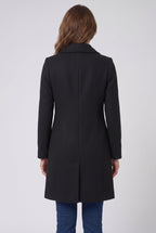 Women's Single Breasted Coat with Button Front and Collar
