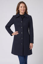Women's Single Breasted Coat with Button Front and Collar