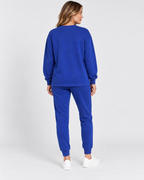 Women's Two Piece Loungewear Set with Sweatshirt and Cuffed Joggers