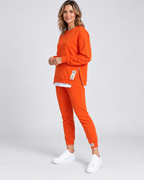 Women's Two Piece Loungewear Set with Sweatshirt and Cuffed Joggers