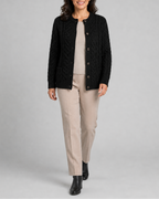Women's Cable Knit Button Up Cardigan with Pockets
