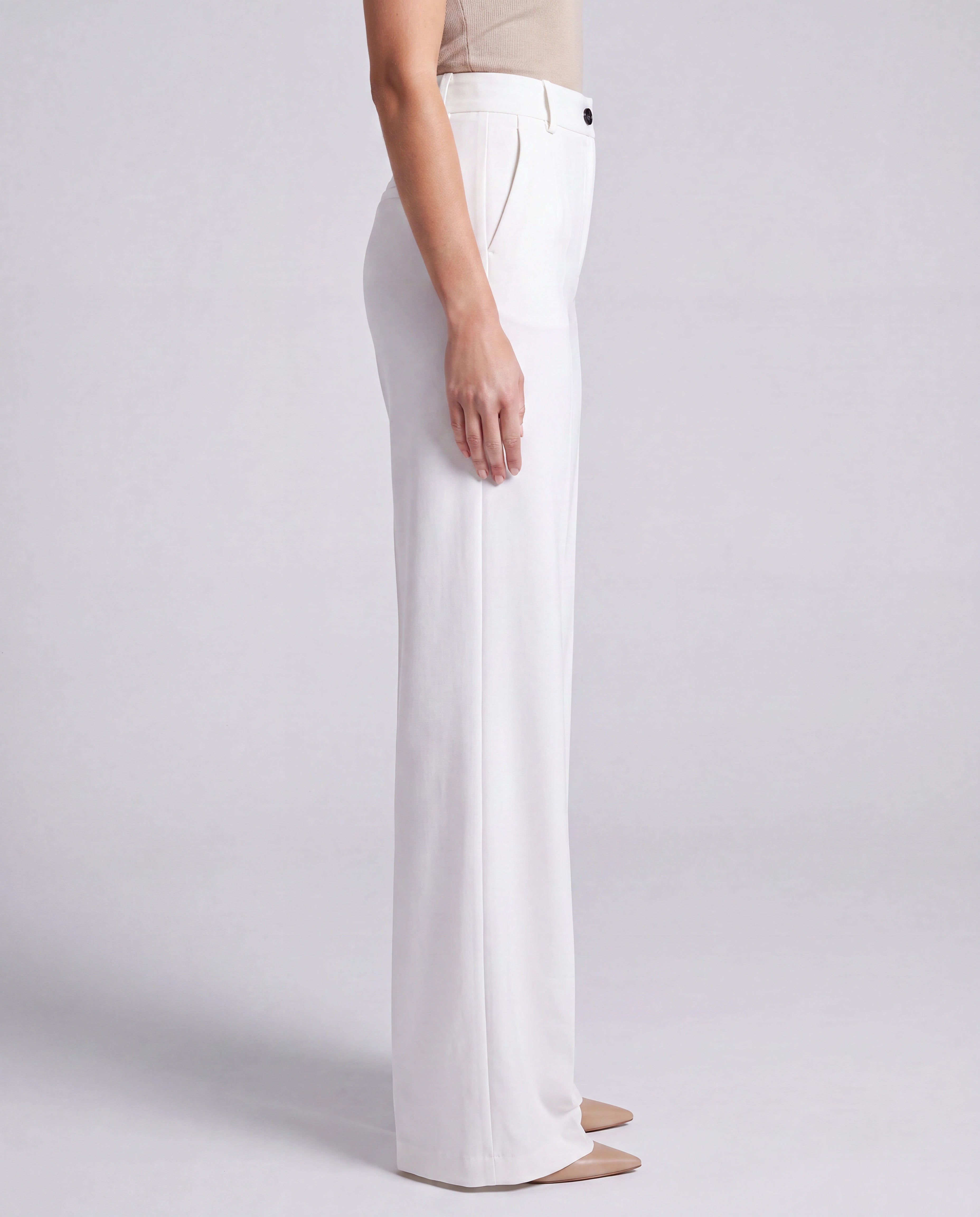 Women's High Waisted Straight Leg Tailored Trousers