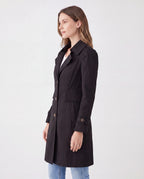 Women's Lightweight Lapel Collar Trench Coat with Button Front