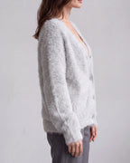 Women's Soft Knit Button Front Cardigan with Relaxed Longline Fit